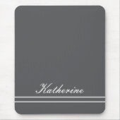 Script Name Minimalist Charcoal Gray マウスパッド (正面)