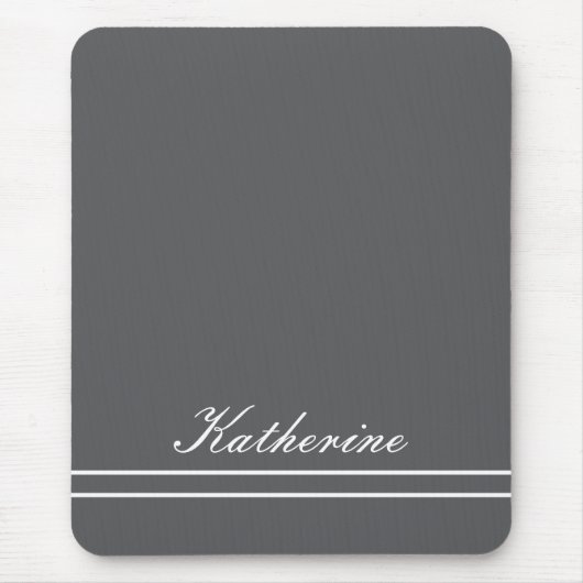 Script Name Minimalist Charcoal Gray マウスパッド (正面)