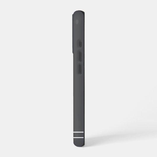 Script Name Minimalist Charcoal Gray iPhoneケース (左側面)