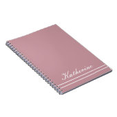 Script Name Minimalist Dusty Rose ノートブック (右側)