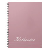 Script Name Minimalist Dusty Rose ノートブック (正面)