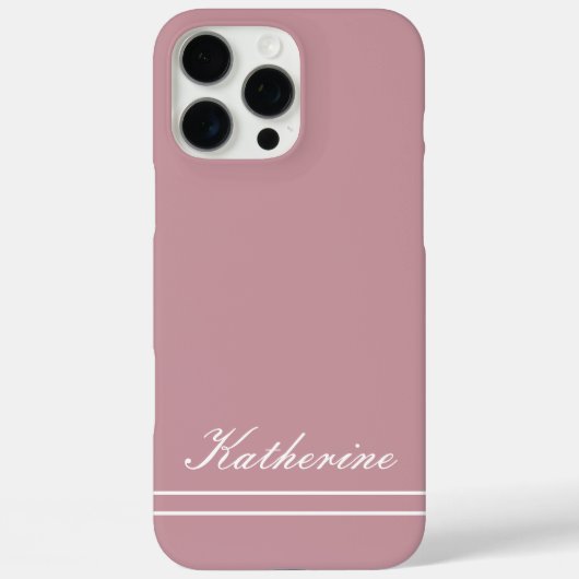 Script Name Minimalist Dusty Rose Case-Mate iPhoneケース (裏面)