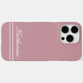 Script Name Minimalist Dusty Rose Case-Mate iPhoneケース (裏面 (横))