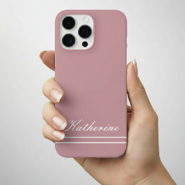 Script Name Minimalist Dusty Rose iPhone 16 Pro Maxケース