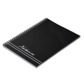 Script Name Minimalist Midnight Black ノートブック (左側)