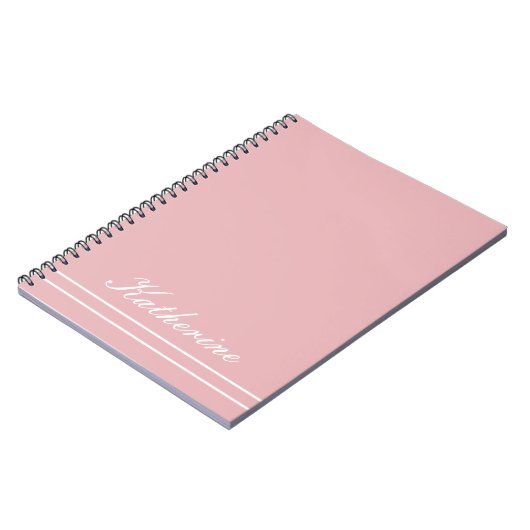 Script Name Minimalist Pink ノートブック (左側)