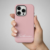 Script Name Minimalist Pink iPhoneケース