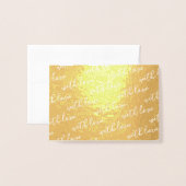 Script Name Personalized  箔カード (裏面封筒付き)