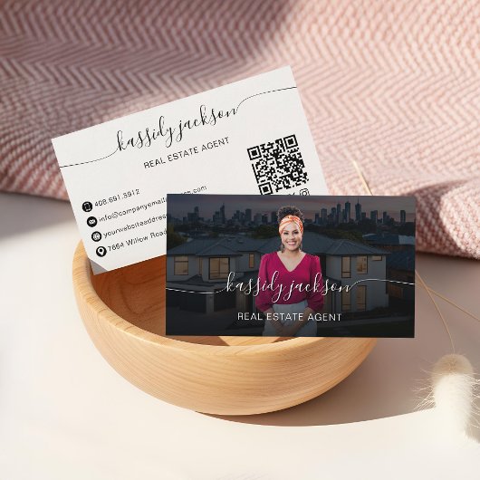 Script Name Professional Real Estate Agent Photo 名刺