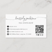 Script Name Professional Real Estate Agent Photo 名刺 (裏面)