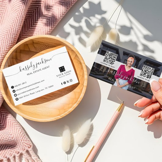 Script Name Real Estate Photo Buy Sell QR Code 名刺