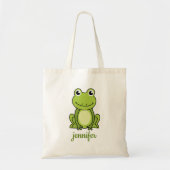 Script Name with cute Frog Gift - Create your own  トートバッグ (正面)
