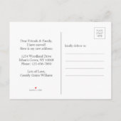 Script New Home Photo Change of Addressを移動 案内ポストカード (裏面)