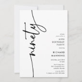 Script Ninety' 90th Birthday 招待状 (正面)