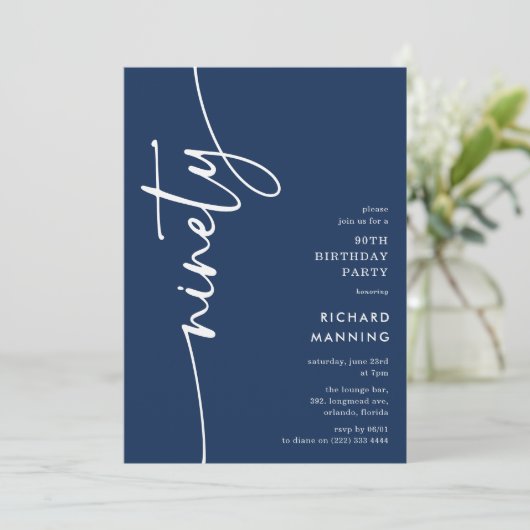 Script Ninety' 90th Birthday 招待状 (スタンド正面)