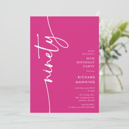 Script Ninety' 90th Birthday 招待状 (スタンド正面)