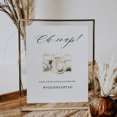 Script Oh Snapエレガント Hashtagカメラサイン ポスター