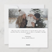 Script Oh Whatおもしろいクリスマスファミリーアーチ写真 シーズンカード (裏面)