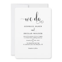 Script Only We Do書道結婚式招待状