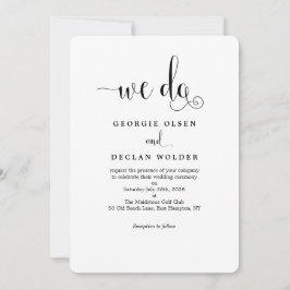 Script Only We Do書道結婚式招待状 招待状