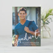 Script Overlay写真の卒業発表 招待状 (スタンド正面)