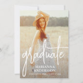 Script Overlay卒業写真の発表 招待状 (正面)