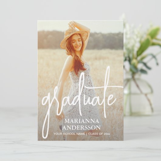 Script Overlay卒業写真の発表 招待状 (スタンド正面)