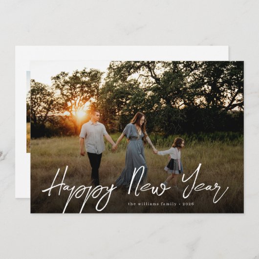 Script Overlay New Year Photo シーズンカード (正面/裏面)