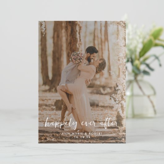 Script Overlay Photo 結婚'sの後で幸せに 案内状 (スタンド正面)