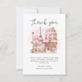 Script Paris Patisserie Thank You Baby Shower Card サンキューカード (正面)