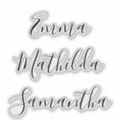  Script Personalized Bridesmaid's Name stickers シール (正面)