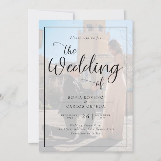 Script Photo結婚式招待状 招待状 (正面)