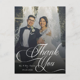 Script Photo 結婚's Thank You ポストカード