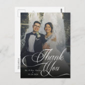 Script Photo 結婚's Thank You ポストカード (正面/裏面)