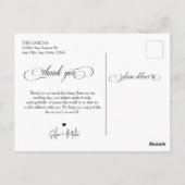 Script Photo 結婚's Thank You ポストカード (裏面)