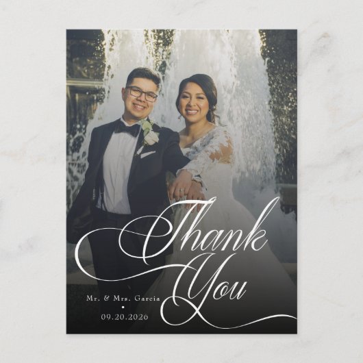 Script Photo 結婚's Thank You ポストカード (正面)