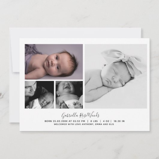 Script Photo Collageのカスタム概要 案内状 (裏面)