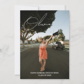 Script Photo Collageモダン卒業パーティー 招待状 (正面)