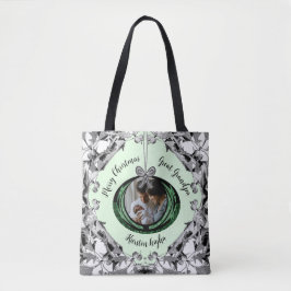 Script Photo Giftエレガントクリスマスオーナメント トートバッグ