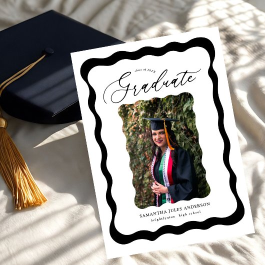 Script Photo Graduation Partyモダン招待状 招待状