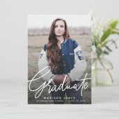 Script Photo Graduation Partyモダン招待状 招待状 (スタンド正面)