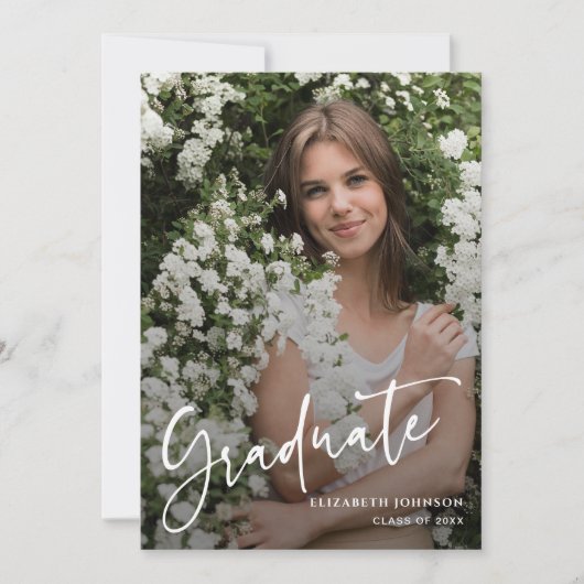 Script Photo Graduation Party  招待状 (正面)