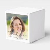 Script Photo Graduation Party Thank You フェイバーボックス (正面サイド)