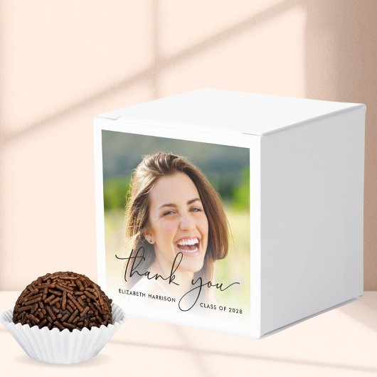 Script Photo Graduation Party Thank You フェイバーボックス