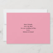 Script Photo Minimalist日付の保存招待状 招待状 (裏面)