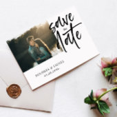 Script Photo Minimalist日付の保存招待状 招待状