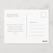 Script Photo Nursing Graduation Announcement ポストカード (裏面)