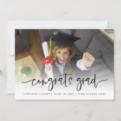 Script Photo OverlayおめでとうGrad 2022卒業 案内状 (正面)