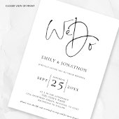 Script Photo Overlay QR白黒 結婚 招待状