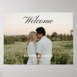 Script Photo Wedding Welcome Sign Poster ポスター